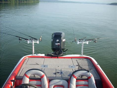 Mounting rod holders in bass boat