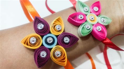 DIY quilling paper rakhi | how to make rakhi | handmade rakhi tutorial | d4 - YouTube