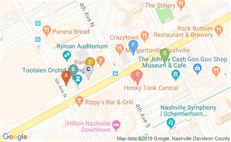 Map Of Downtown Nashville Bars - Zip Code Map
