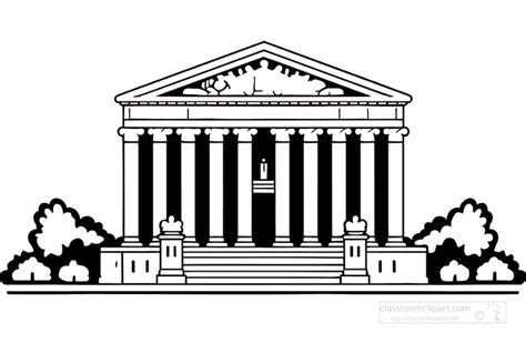 Supreme Court Clipart Black And White