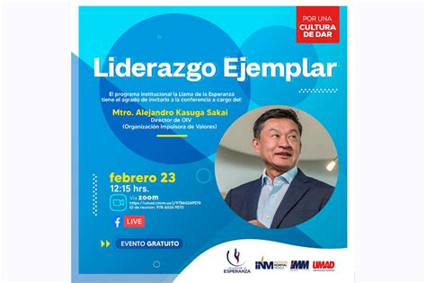 Alejandro Kasuga dará conferencia sobre liderazgo en la UMAD – UMAD