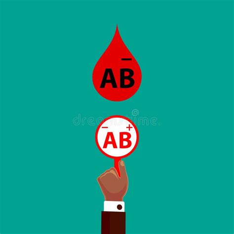 Blood Compatibility Donation. Blood AB Negative Stock Vector ...