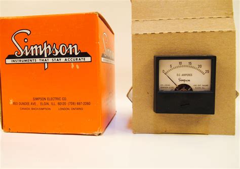 Surplus New Simpson Electric SP17807 Analog Panel Meter