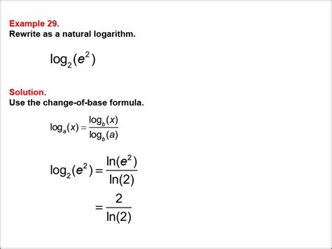 Math Example: Laws of Logarithms: Example 29 | Media4Math