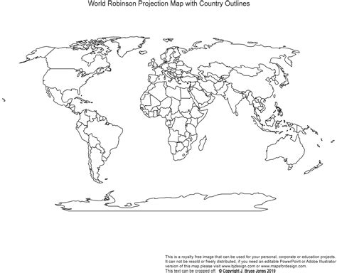 Free Printable Blank World Map