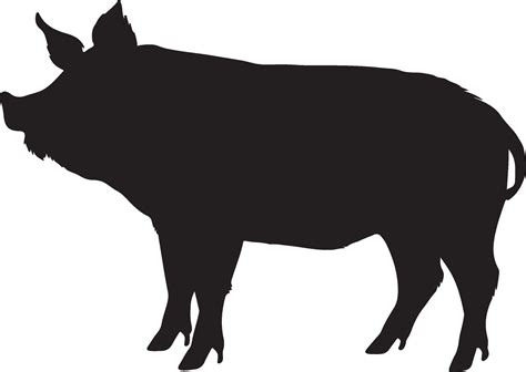 Pig Silhouette Vector Illustration White Background 41163584 Vector Art ...