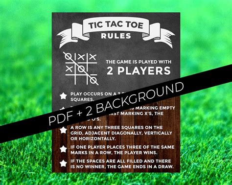 Tic Tac Toe Poster Tic Tac Toe Rules Tic Tac Toe Decals - Etsy