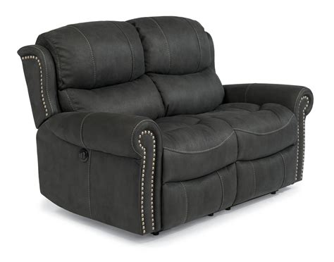 Flexsteel Latitudes-Walden Cozy Power Reclining Love Seat with Nail Head Trim | Reeds Furniture ...