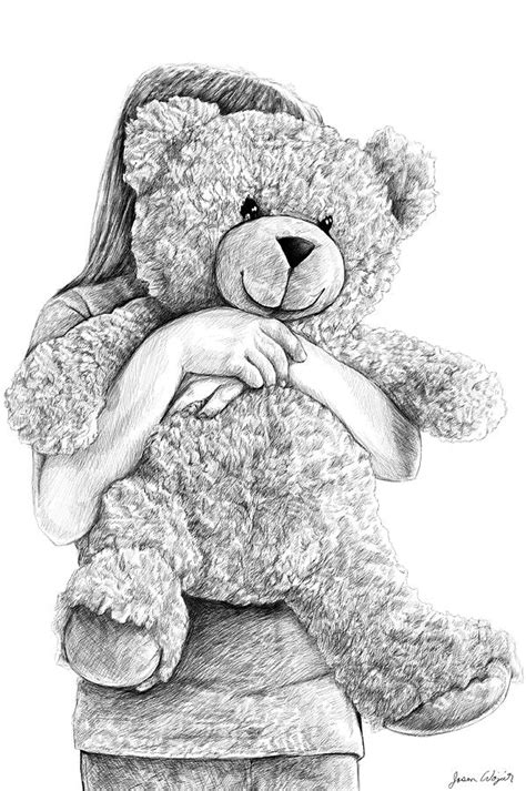 Realistic Teddy Bear Sketch