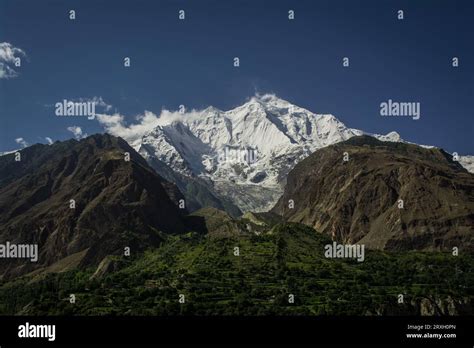 The mighty Rakaposhi (Altitude: 7,788 meters), Pakistan. Situated in the Karakoram range ...