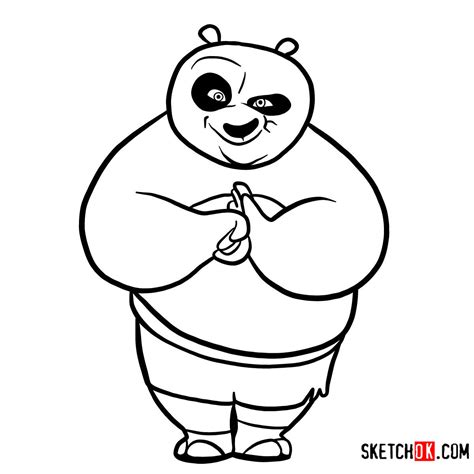 How to draw Kung Fu Panda characters - SketchOk