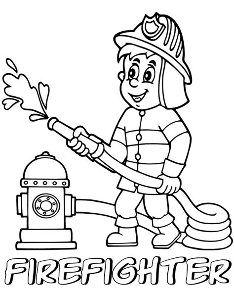 Firefighter Coloring Pages Printable - Printable Word Searches