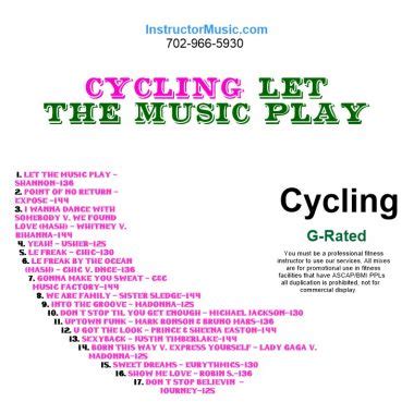 Cycling Let the Music Play - Instructor Music | Workout Music | Exercise Music