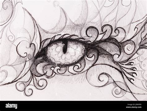 Mystic eye beautiful ornamental drawing hi-res stock photography and ...