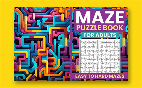 Amazon.com: Maze Puzzle Book for Adults Easy to Hard: Fun and Challenging Maze Activity Book for ...