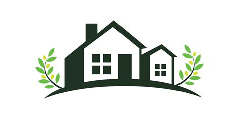 The logo of home, housing, residents, real estate, with a concept that ...