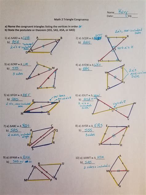 Triangle Congruence Proof Worksheet - Abhayjere.com