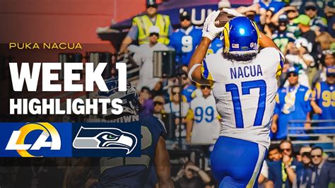 Highlights: Rookie WR Puka Nacua's 10 catches in his 119-yard pro debut | Week 1 vs. Seahawks ...