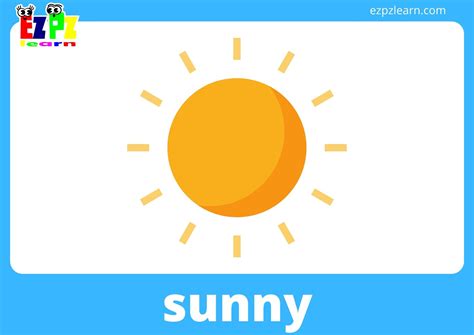 Weather Flashcards With Words ONLINE - Ezpzlearn.com