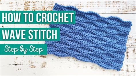 How to Crochet Wave Stitch Tutorial | Easy Step by Step | US Crochet ...