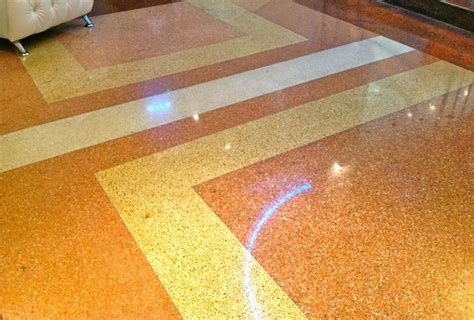 Modern terrazzo flooring in the home interior design