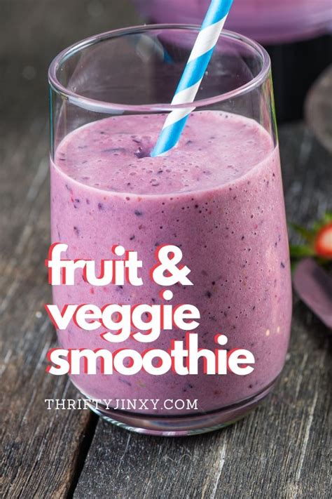 Fruit and Veggie Smoothie Recipe - Thrifty Jinxy