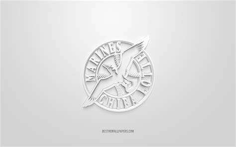 Download wallpapers Chiba Lotte Marines, creative 3D logo, NPB, white ...