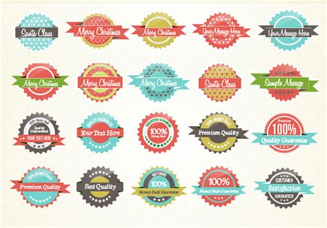 Retro Patterned Label Set PSD - Free Photoshop Brushes at Brusheezy!