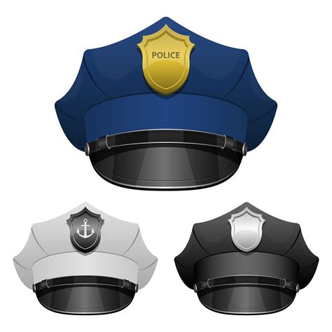 Police officer hat isolated on white background 1177128 Vector Art at Vecteezy