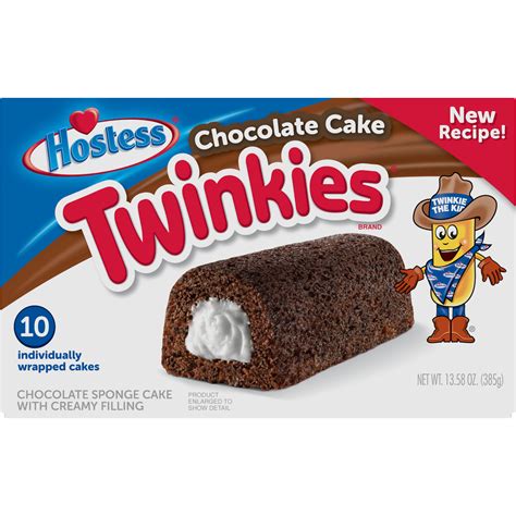 Hostess Chocolate Cake Twinkies, 10 count, 13.58 oz - Walmart.com - Walmart.com