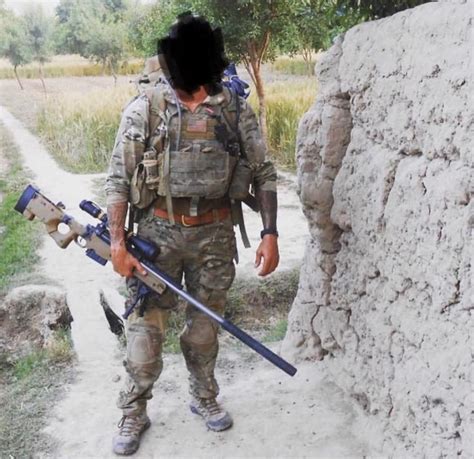 U.S. Navy SEAL with a MK. 13 sniper rifle in Afghanistan (c. 2010s ...