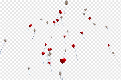 Balloon, red, sky, heart, love, white, png | PNGWing