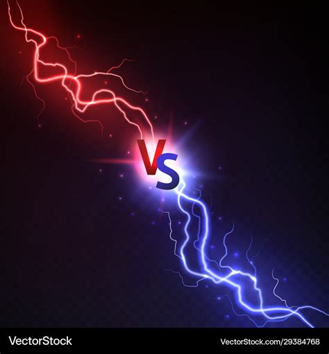 Vs lightning thunderstorms and shining lightnings Vector Image