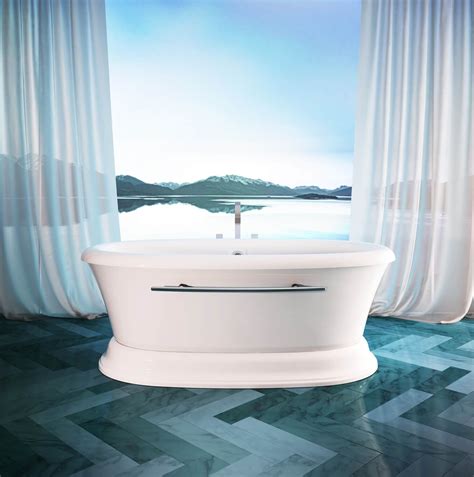 Master Bath Freestanding Tub - Bainultra Naos 7240 Air Jet Tub in White Modern Bathroom, Master ...