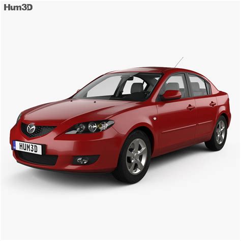 Mazda 3 sedan with HQ interior 2009 3D model - Vehicles on Hum3D