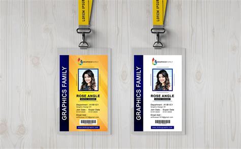 Free Photoshop Employee Vertical Id Card Design – GraphicsFamily