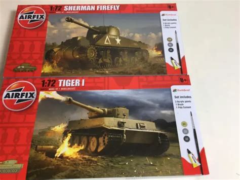 A) TIGER TANK Vs Sherman Firefly Airfix 1/72 model kits NEW unopened with paints $25.38 - PicClick