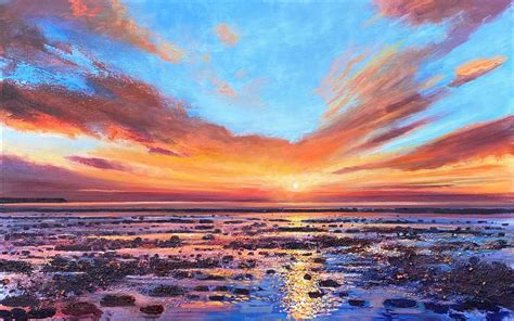 Morecambe Bay Sunset III for Sale by No Naked Walls