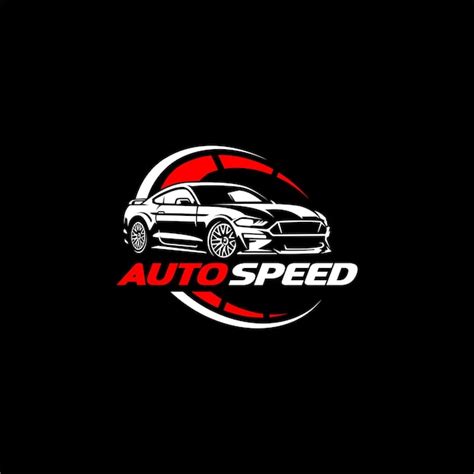 Premium Vector | Automotive car logo concept in black background