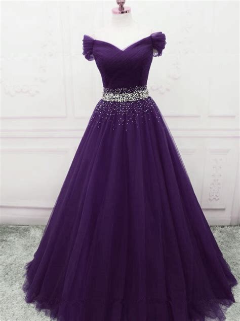 Dark Purple New Style Long Prom Dresses, Beautiful Junior Prom Dress – BeautyDressy