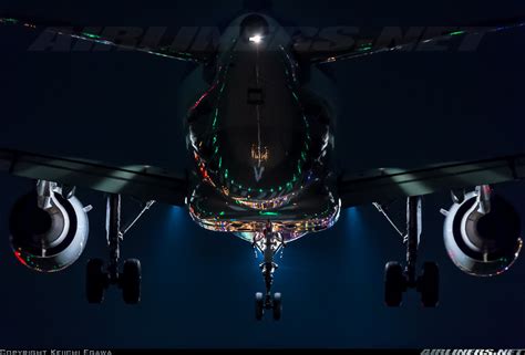 TheBestOfFlying • The runway lights reflected on Airbus A320....