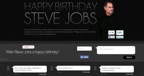 Thousands Wish Steve Jobs Happy Birthday On Web Site