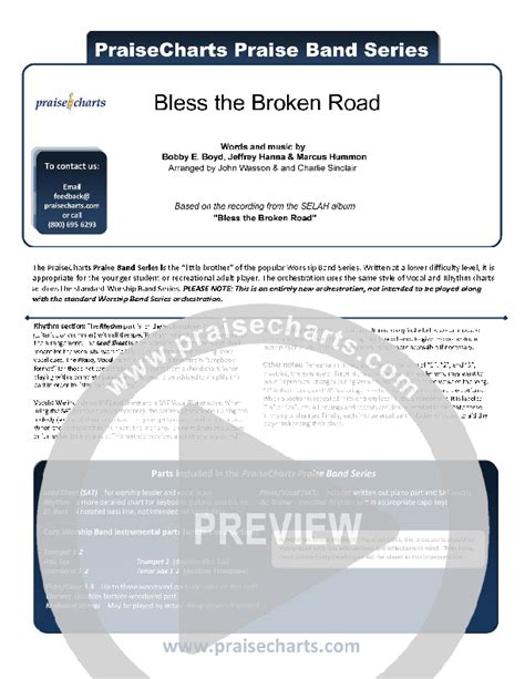 Bless The Broken Road (Selah) - PraiseCharts