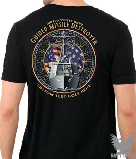 US Navy Guided Missile Destroyer Custom Military Shirt