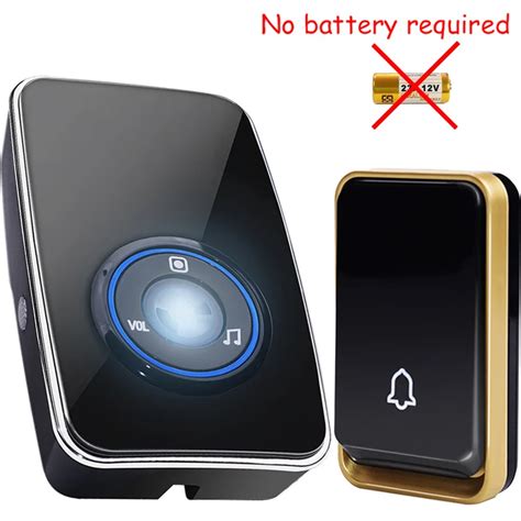 Self Powered Waterproof Wireless DoorBell night light sensor no battery ...