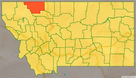 Map of Glacier County, Montana - Thong Thai Real