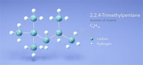 2,2,4-Trimethylpentane, Molecular Structures, Isooctane, 3d Model ...