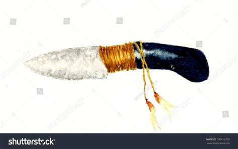 Native American Stone Knife Stock Illustration 140412232 | Shutterstock