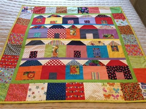 Scrappy House Quilt Finished! | House quilts, How to finish a quilt, Quilts