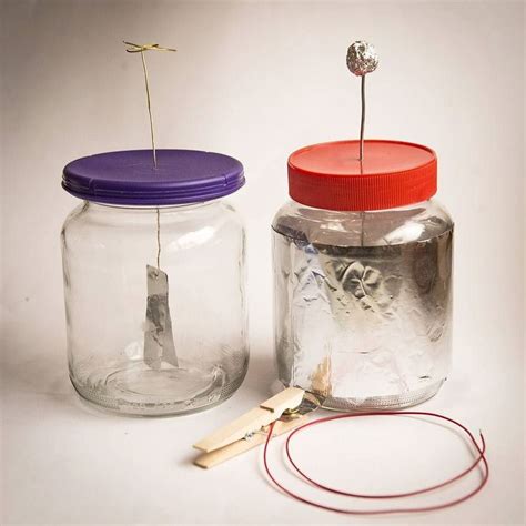 Electroscope & Leyden jar. Experiments with static electricity. #experiment #maker #science ...